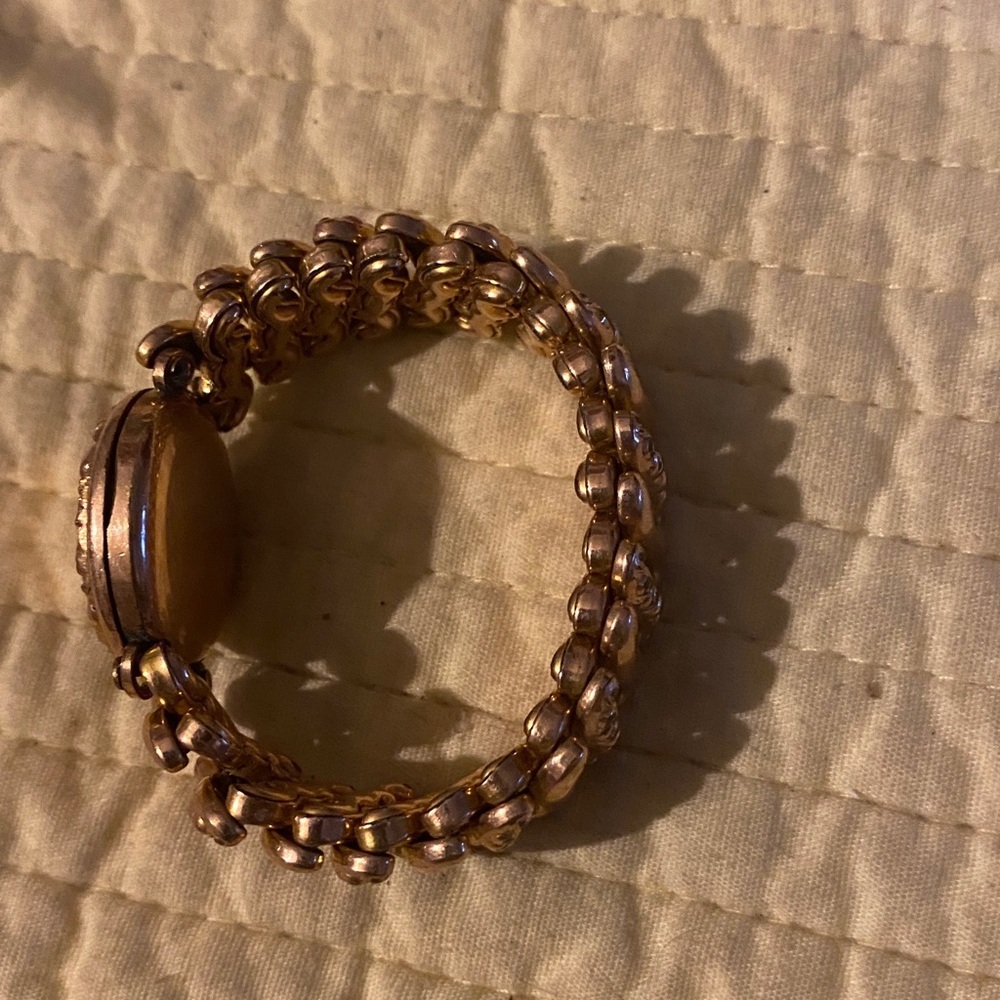 SWEETHEART BRACELET / USA / 14KGF / round expandable bracelet antique - Picture 3 of 4